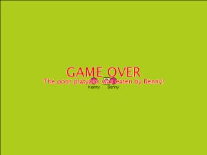 Corrected Game Over